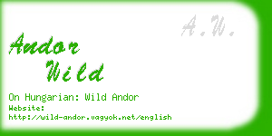 andor wild business card